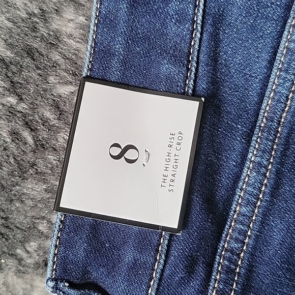 White House Black Market high rise straight crop jeans - Picture 3 of 4